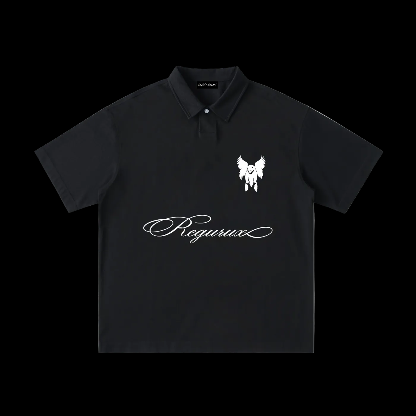 Loose Cotton Short-Sleeve Polo Shirt